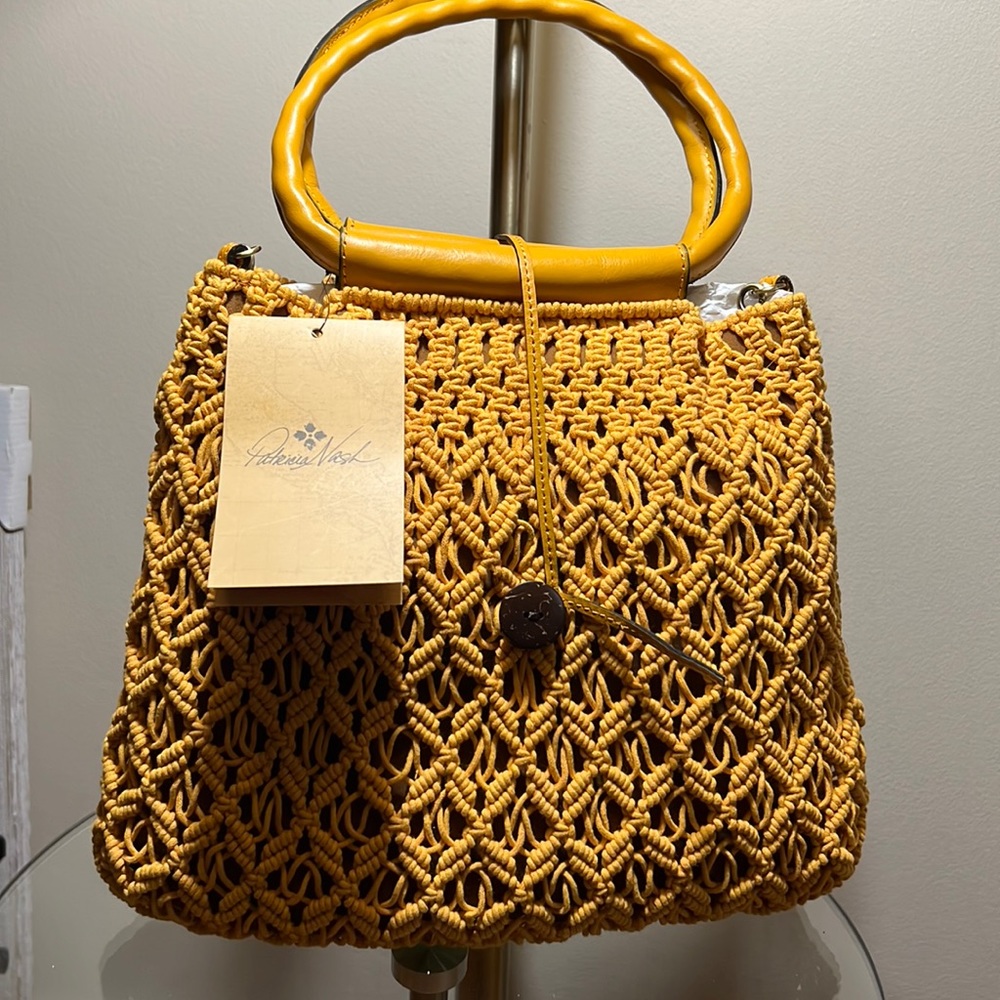 Patricia Nash Crochet Collection Hobo bag in Golden Sunset - NWT - Picture 1 of 9